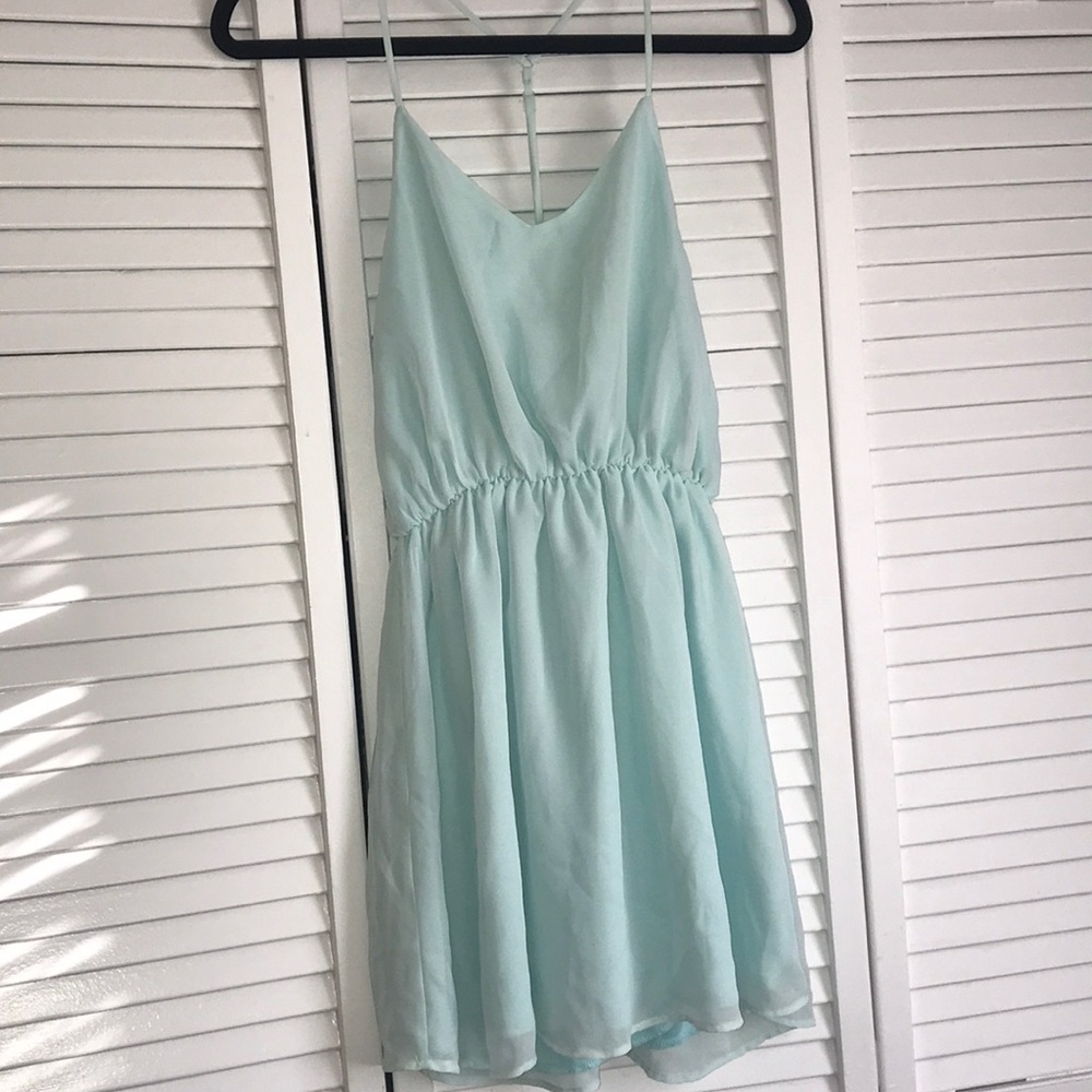 Mint chiffon dress